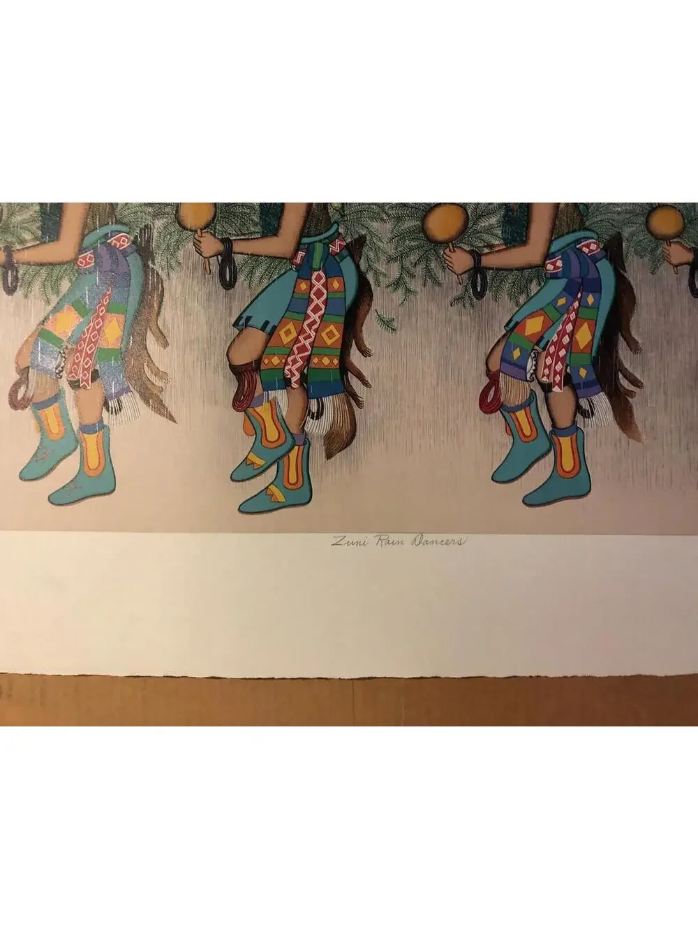Rain Dancer Original Vintage Native American Poster Colorful Birds 1980's - Picture 8 of 11